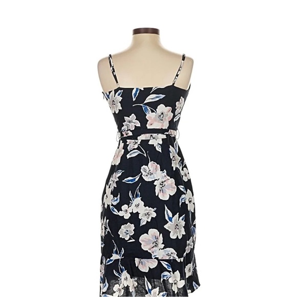 Banana Republic Navy Dress with White Floral Design SZ 2 - Picture 3 of 9